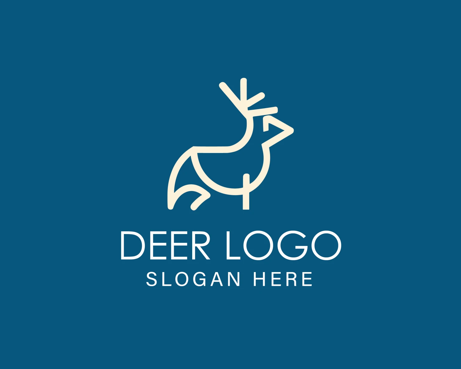 Deer customizable logo design #33889