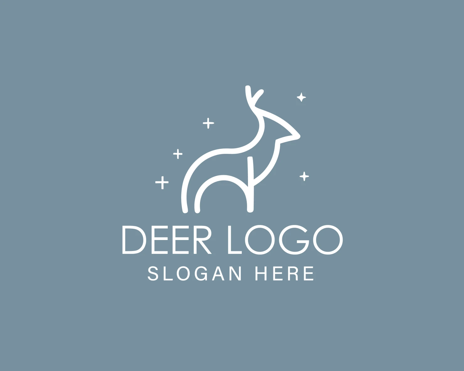 Deer customizable logo design #33896