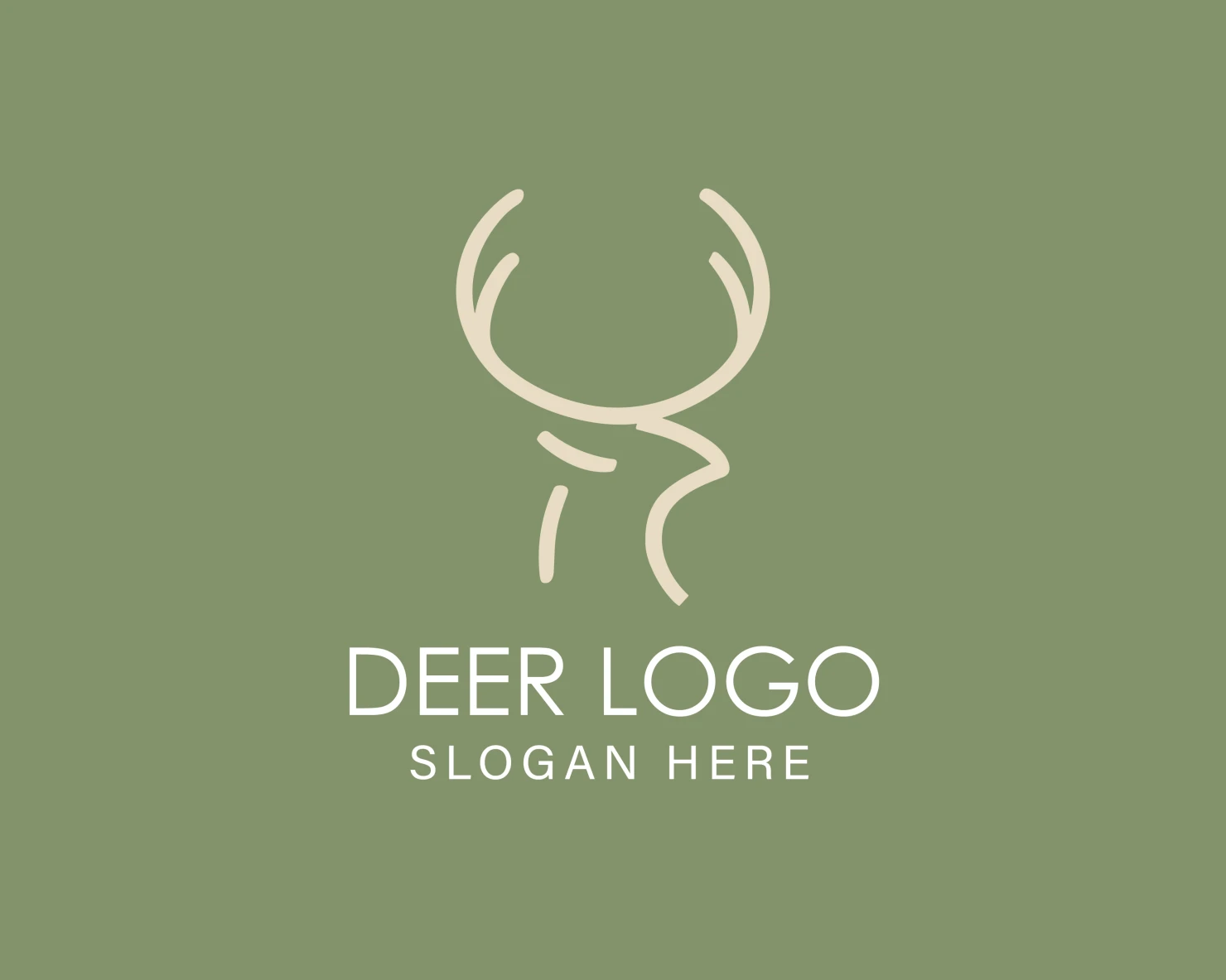Deer customizable logo design #33903