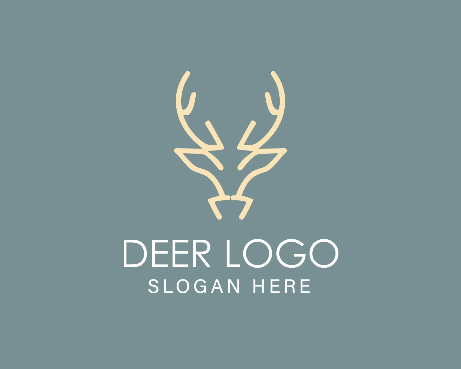 Deer customizable logo design #33911