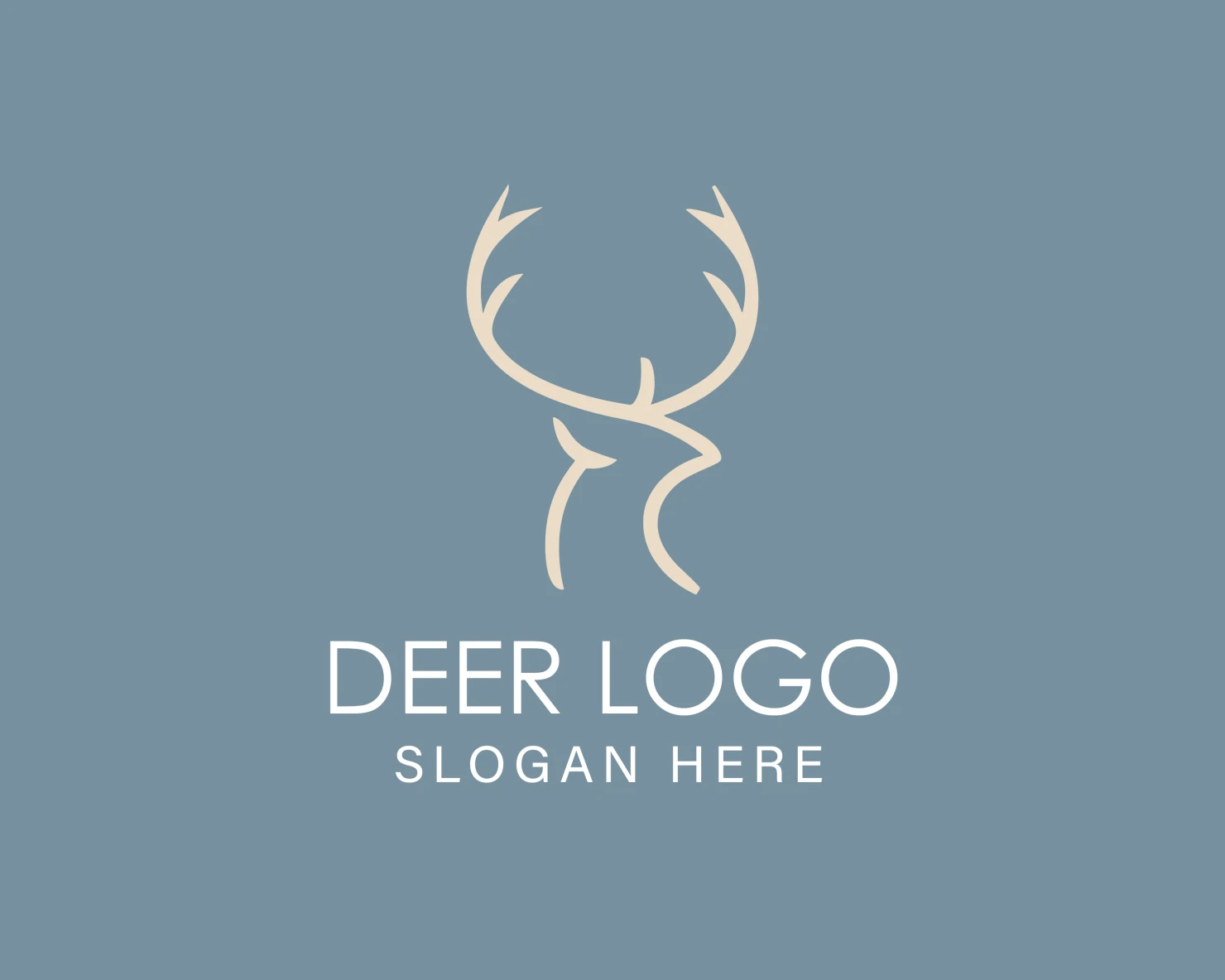 Deer customizable logo design #33912