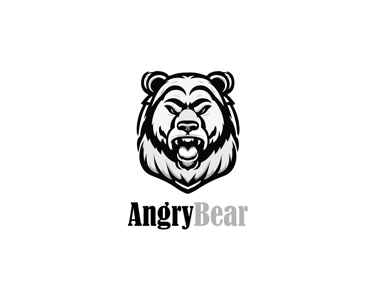 Angry bear customizable logo design #33949