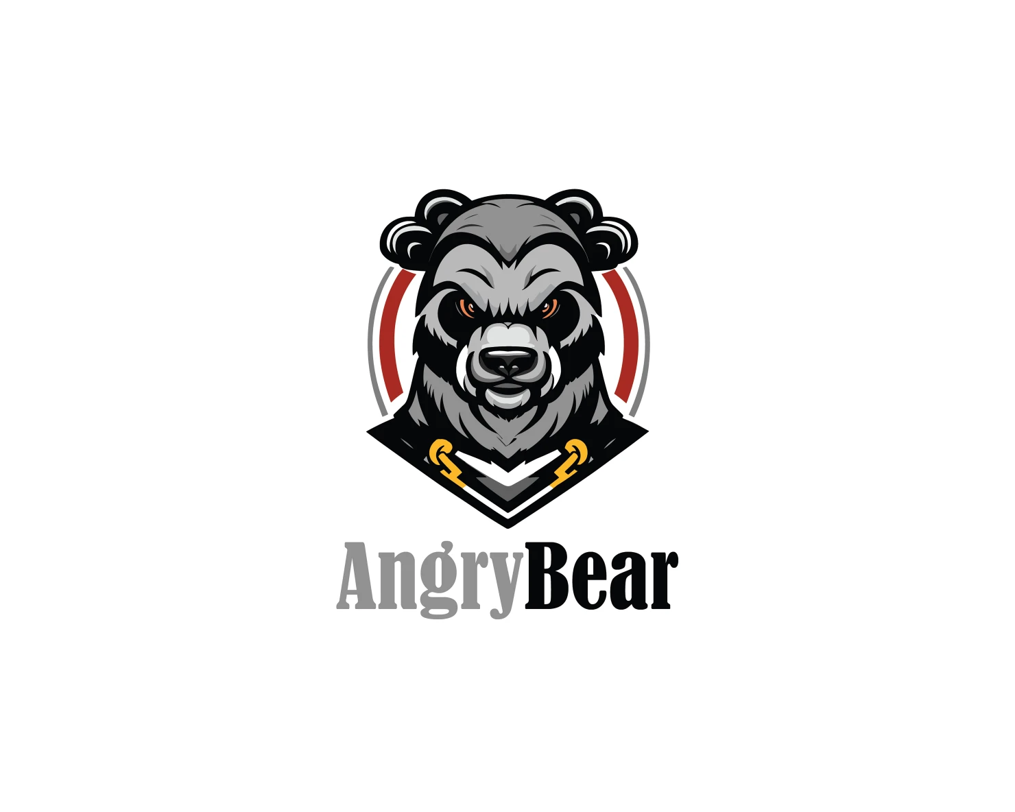 Angry bear customizable logo design #33950