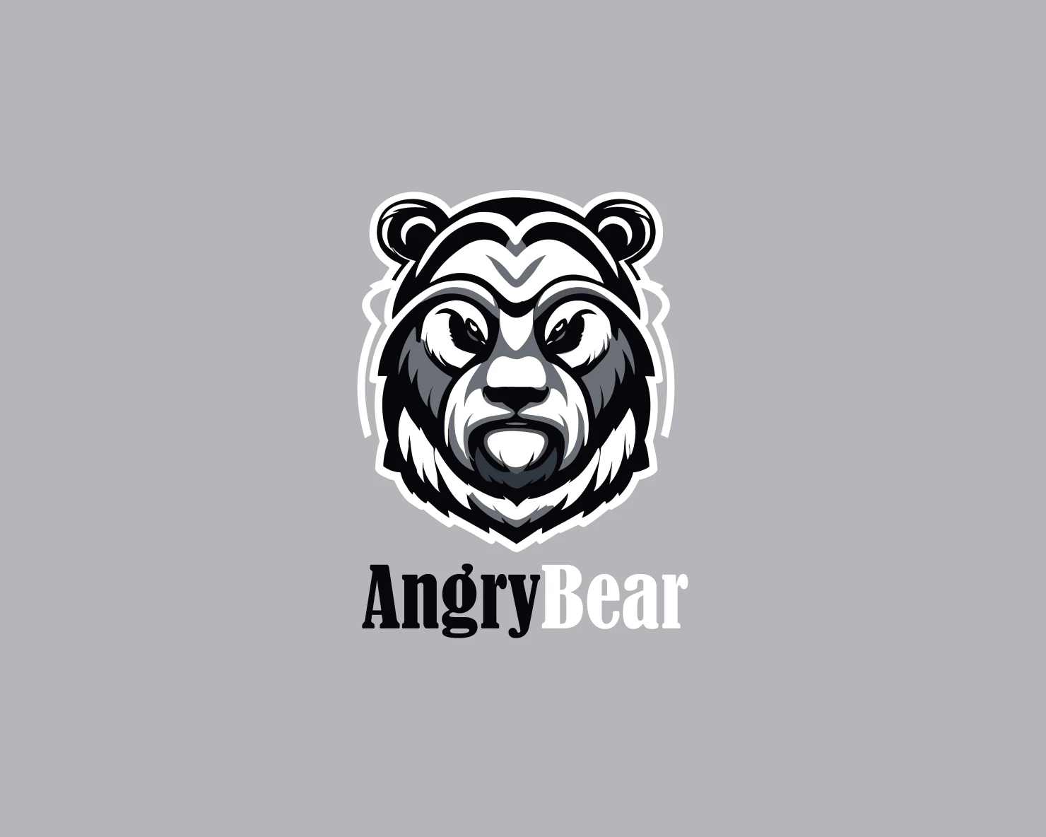 Angry bear customizable logo design #33951