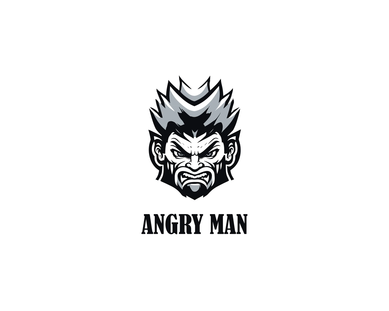 Angry bear customizable logo design #33952
