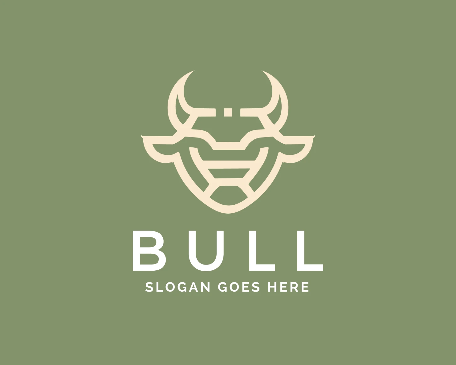 Bull customizable logo design #34010