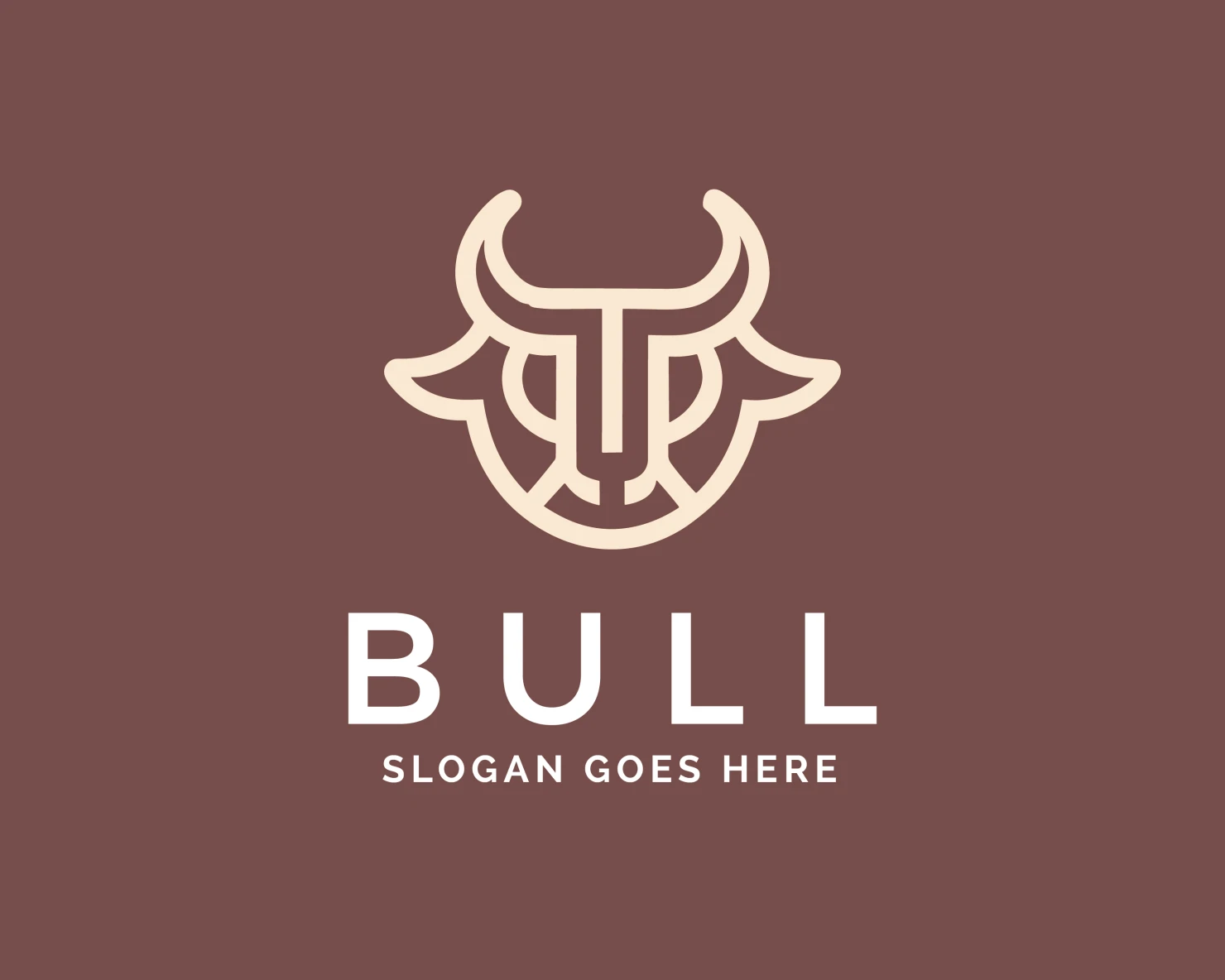 Bull customizable logo design #34012