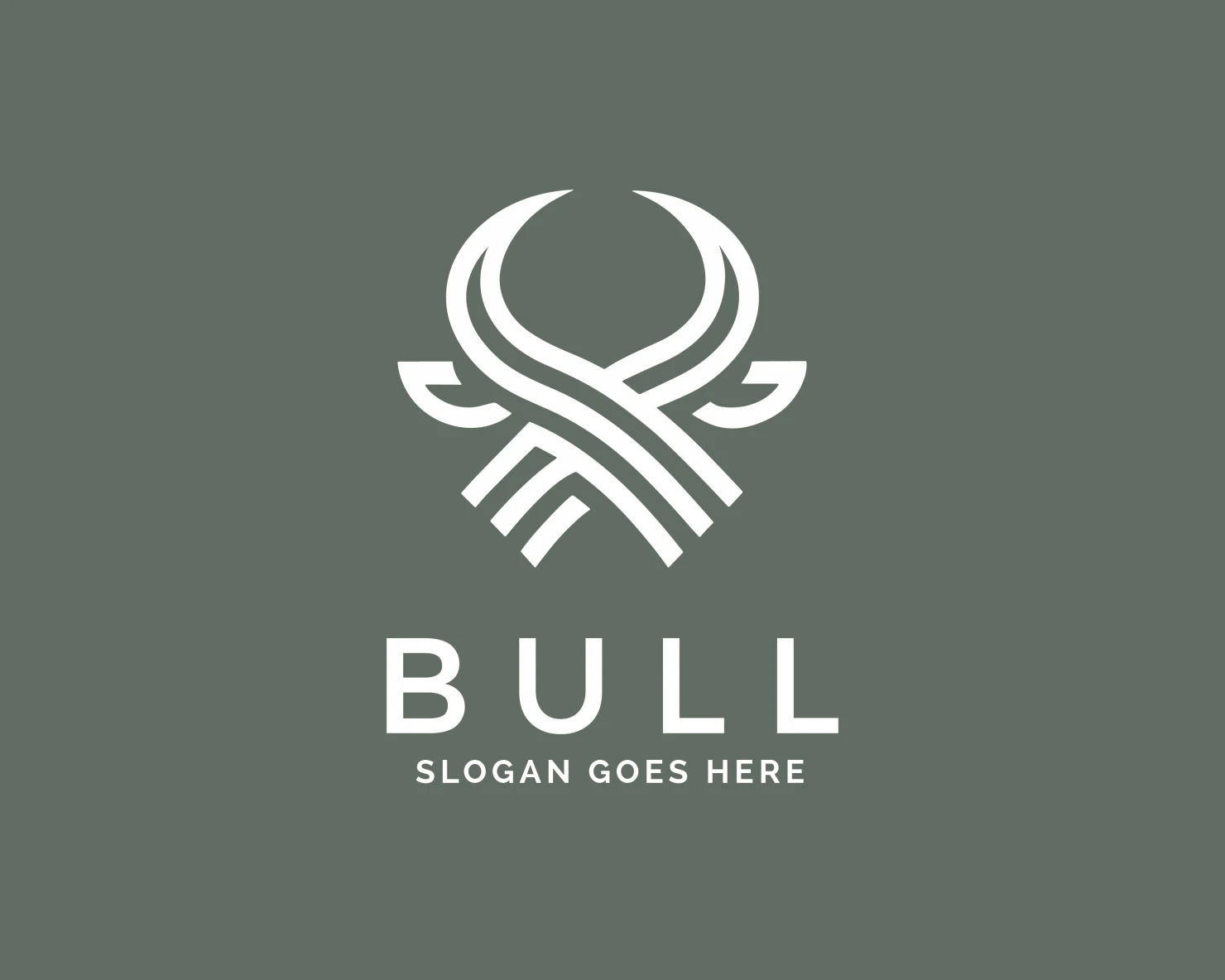Bull customizable logo design #34015