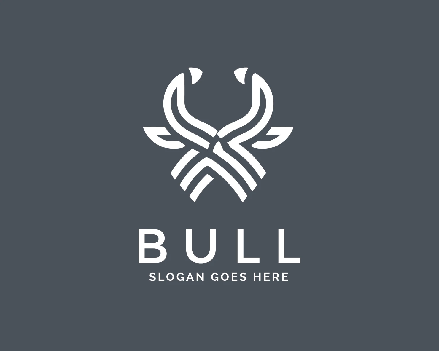 Bull customizable logo design #34016