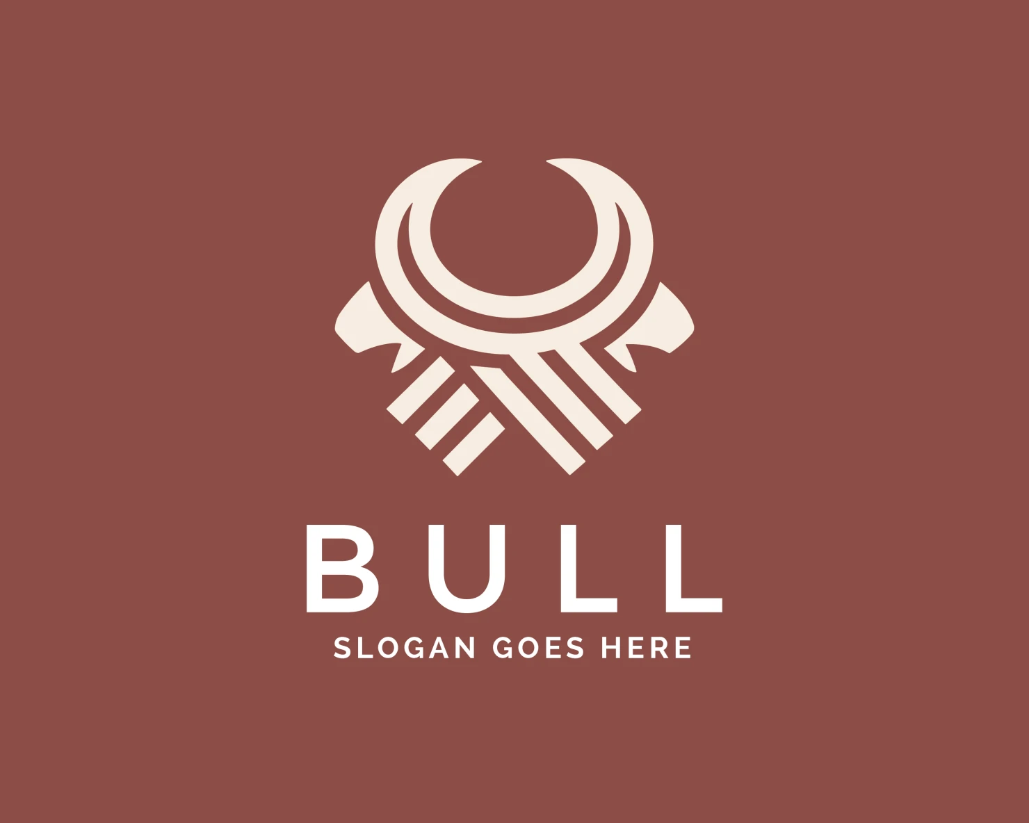 Bull customizable logo design #34017