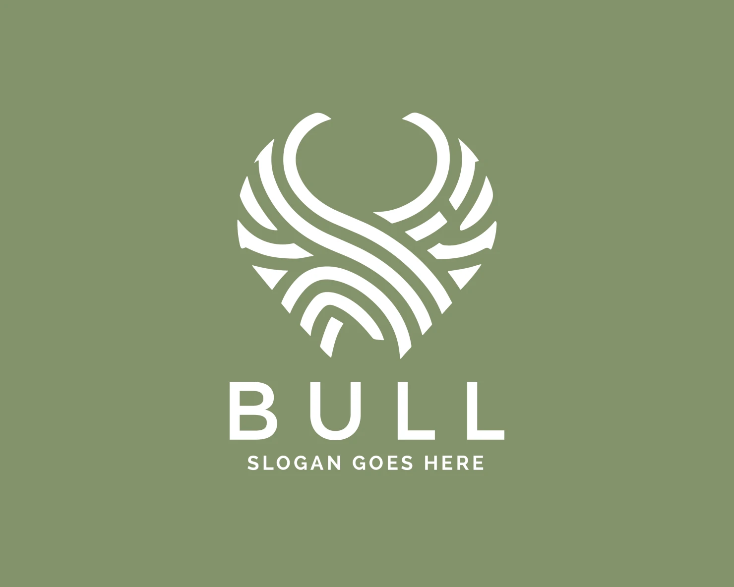 Bull customizable logo design #34019