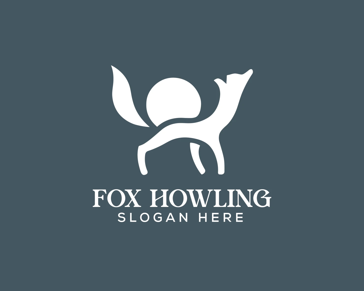 Fox Howling customizable logo design #34071