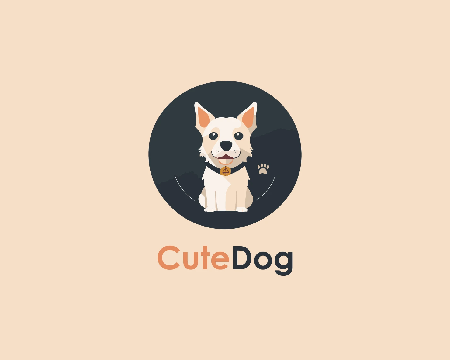 Cute Dog customizable logo design #34073