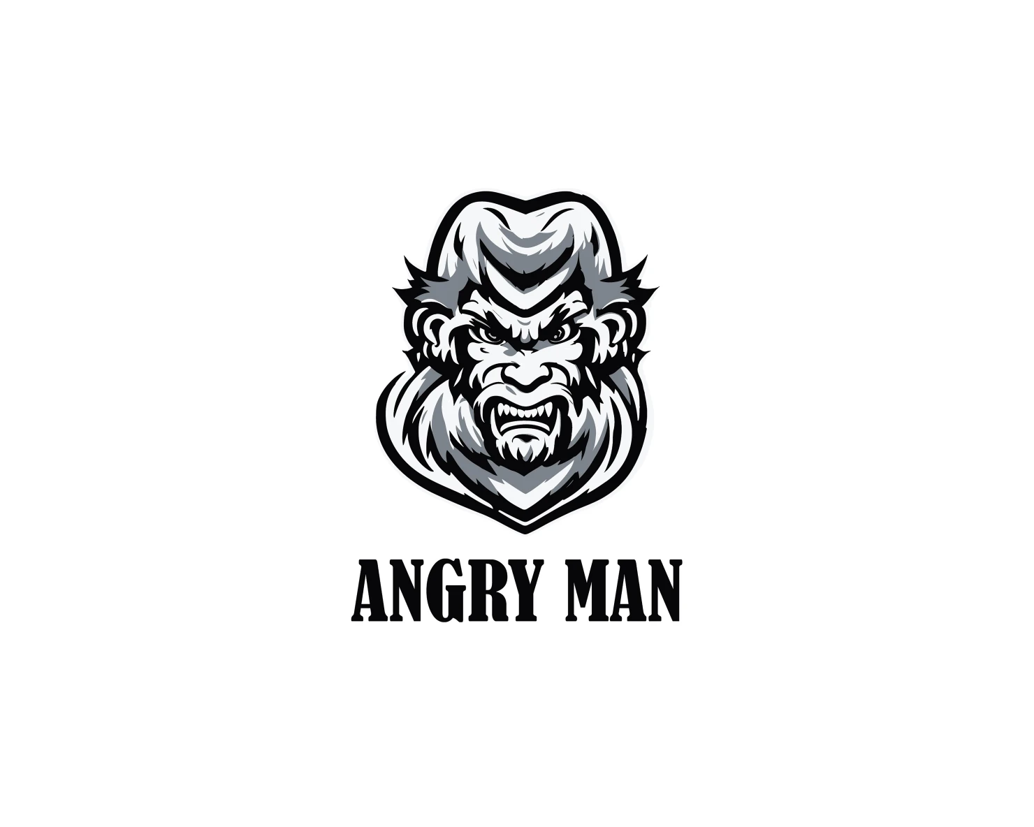 Angry man customizable logo design #34074