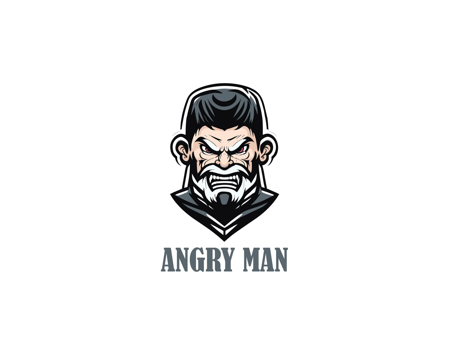 Angry man customizable logo design #34075