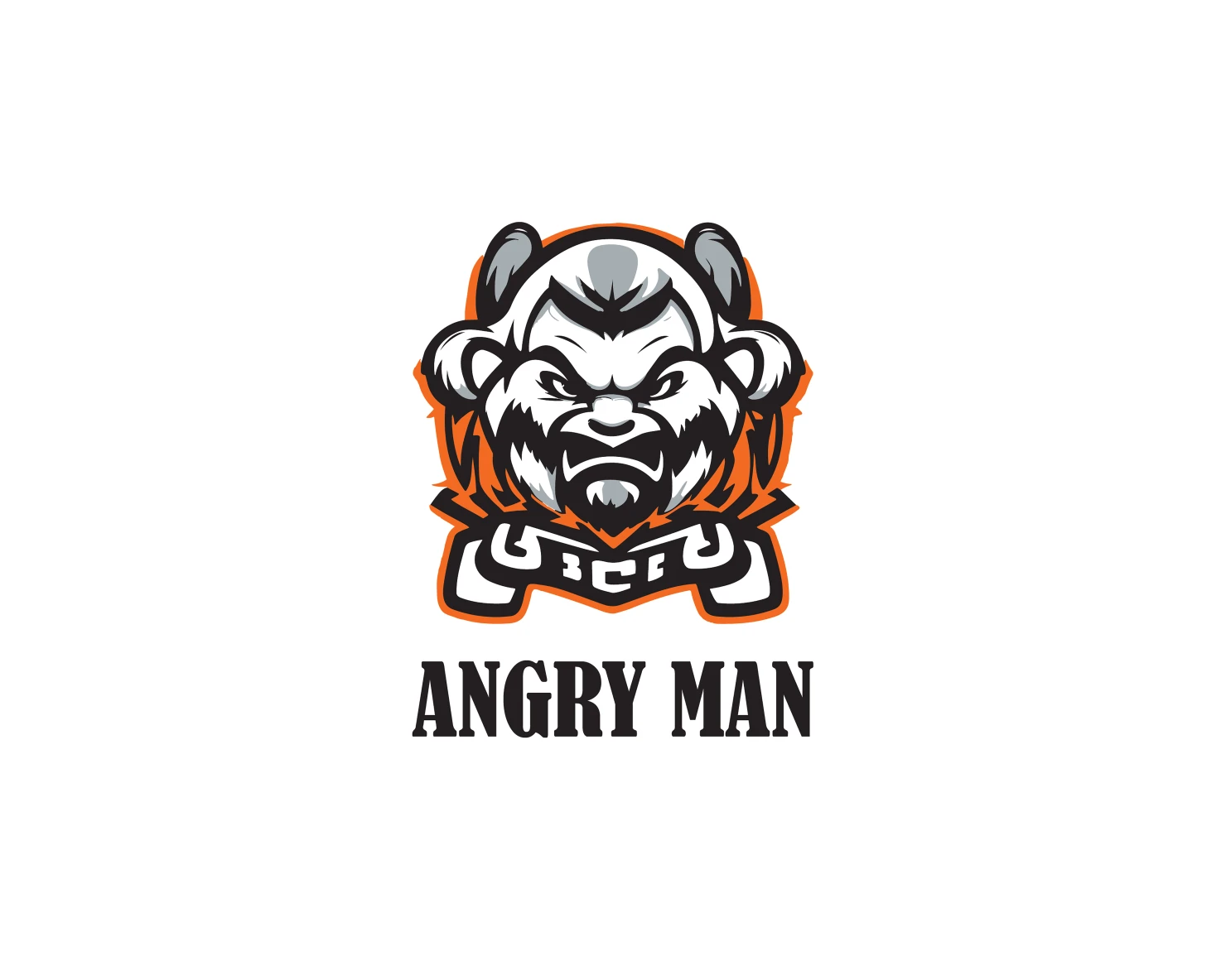 Angry man customizable logo design #34076