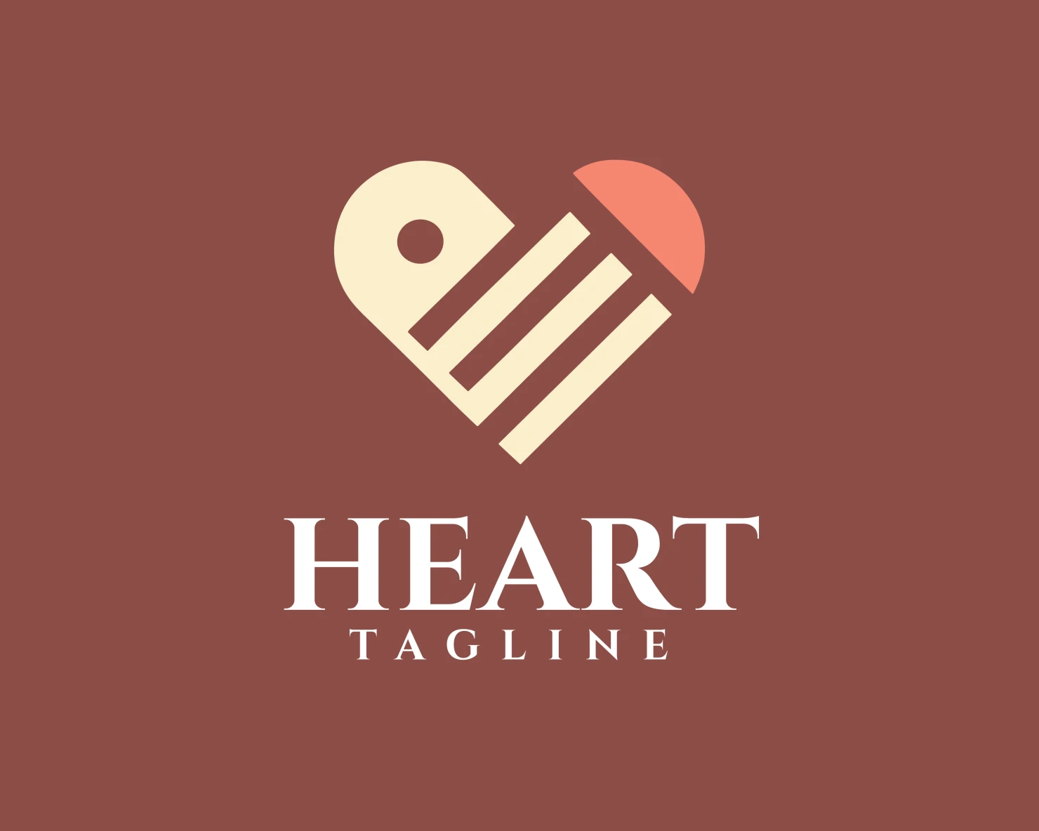 Heart customizable logo design #34096