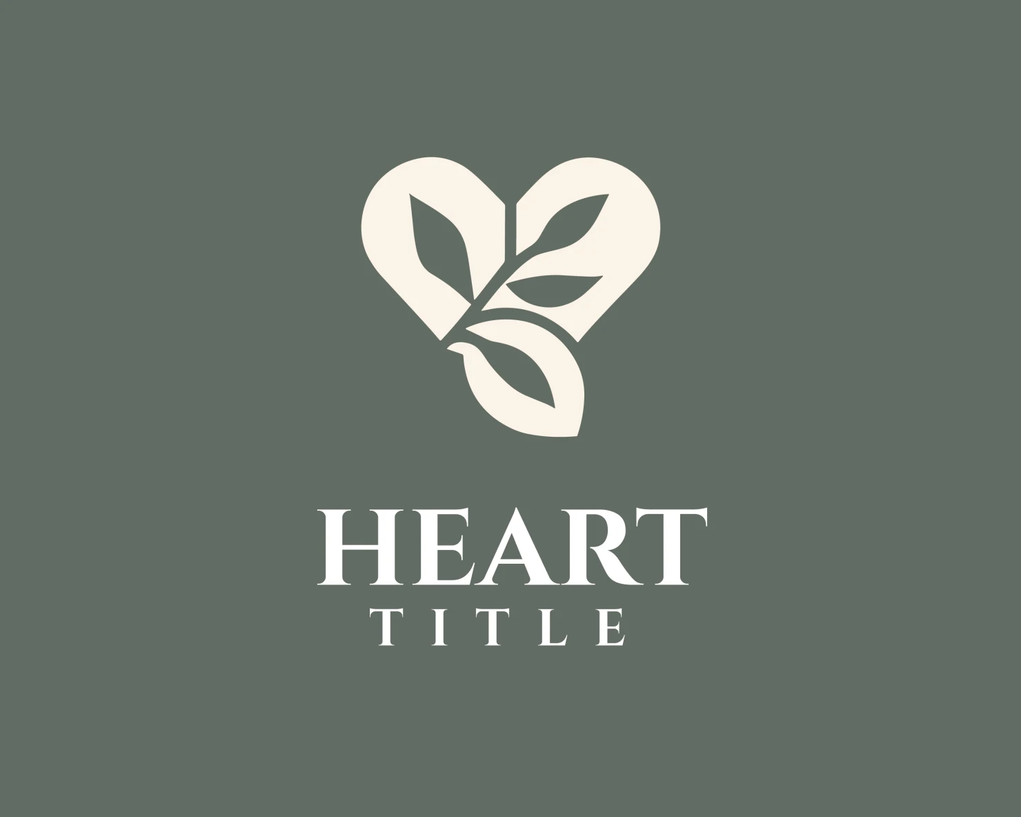 Heart customizable logo design #34097
