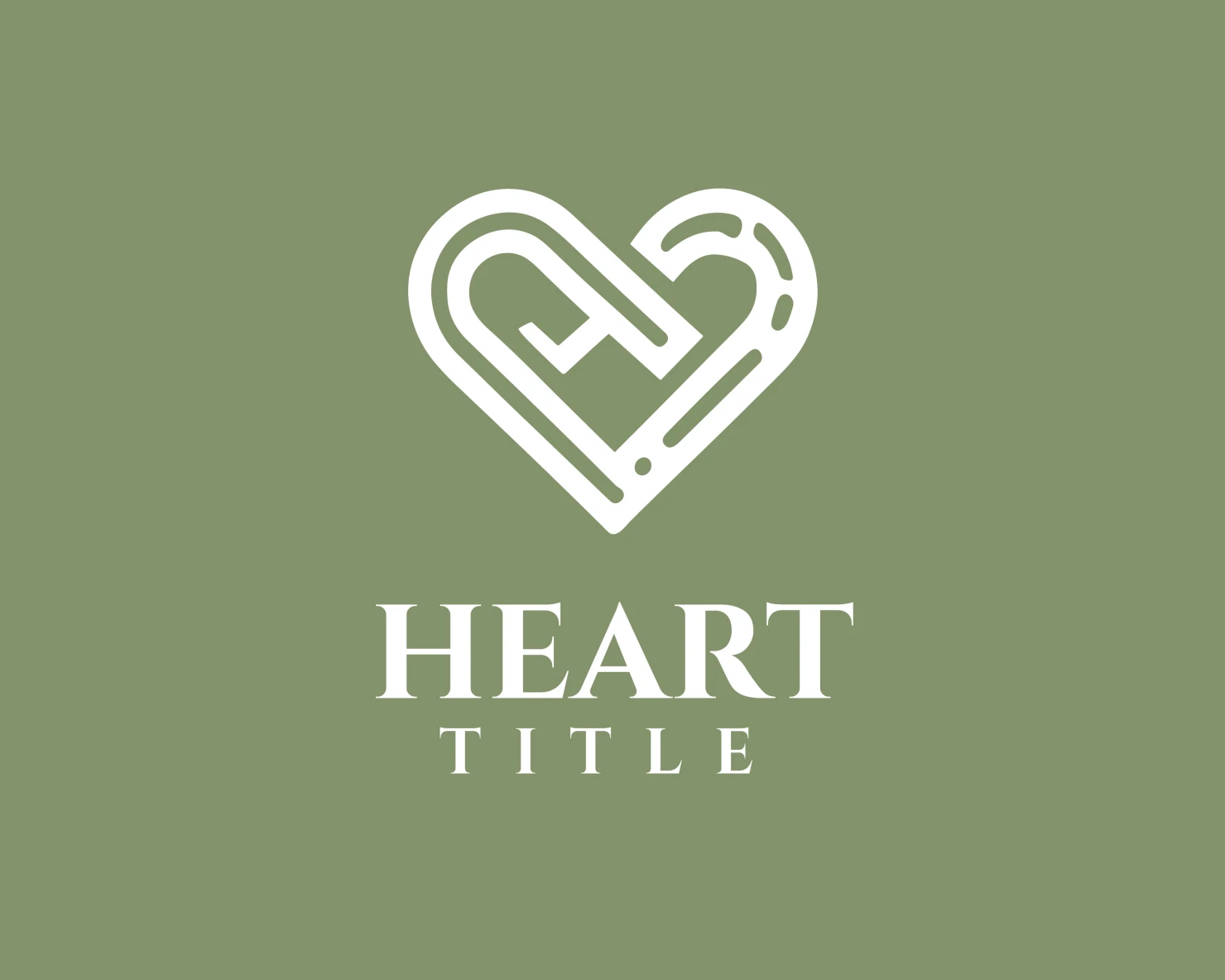 Heart customizable logo design #34098