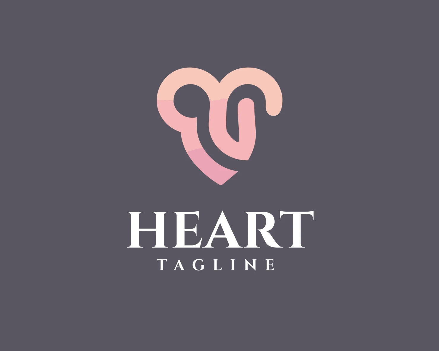 Heart customizable logo design #34099