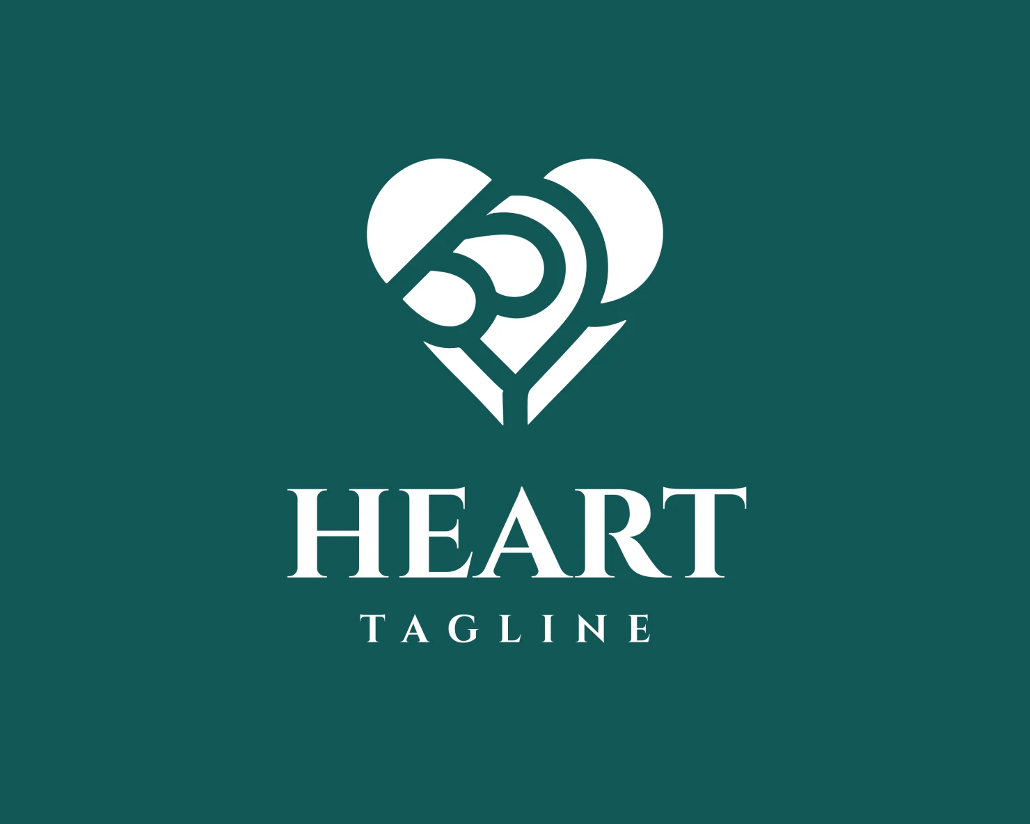 Heart customizable logo design #34100
