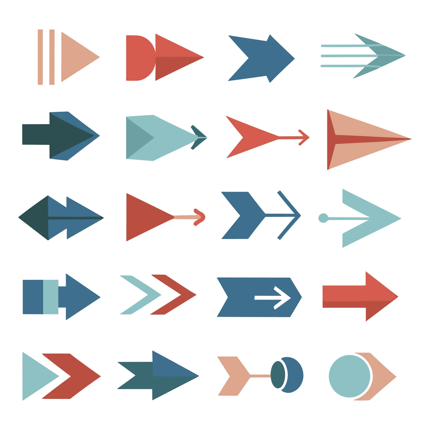 Arrows customizable icon set design #34123