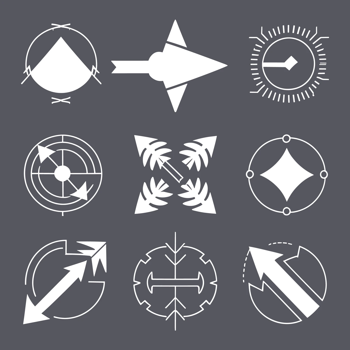 Arrows customizable icon set design #34124