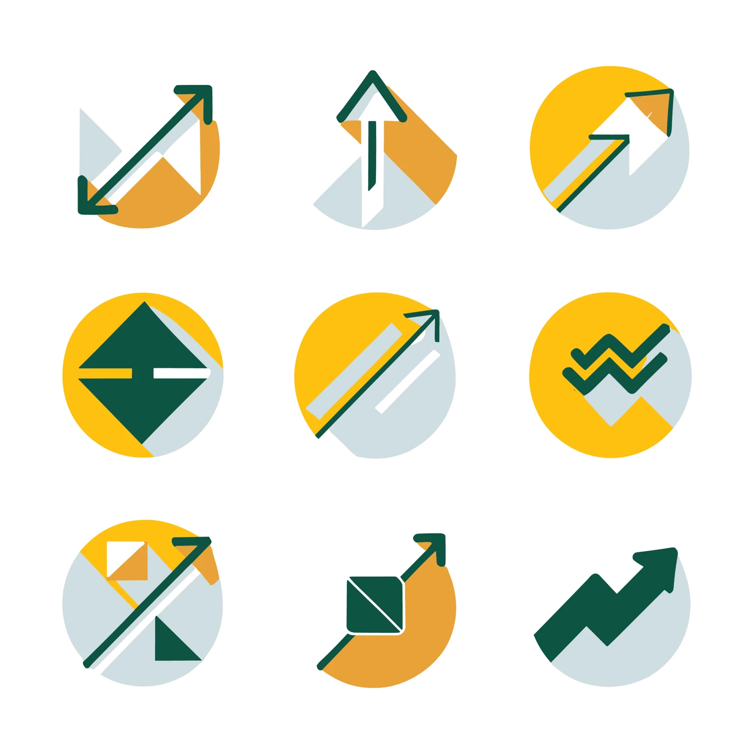 Arrows customizable icon set design #34126