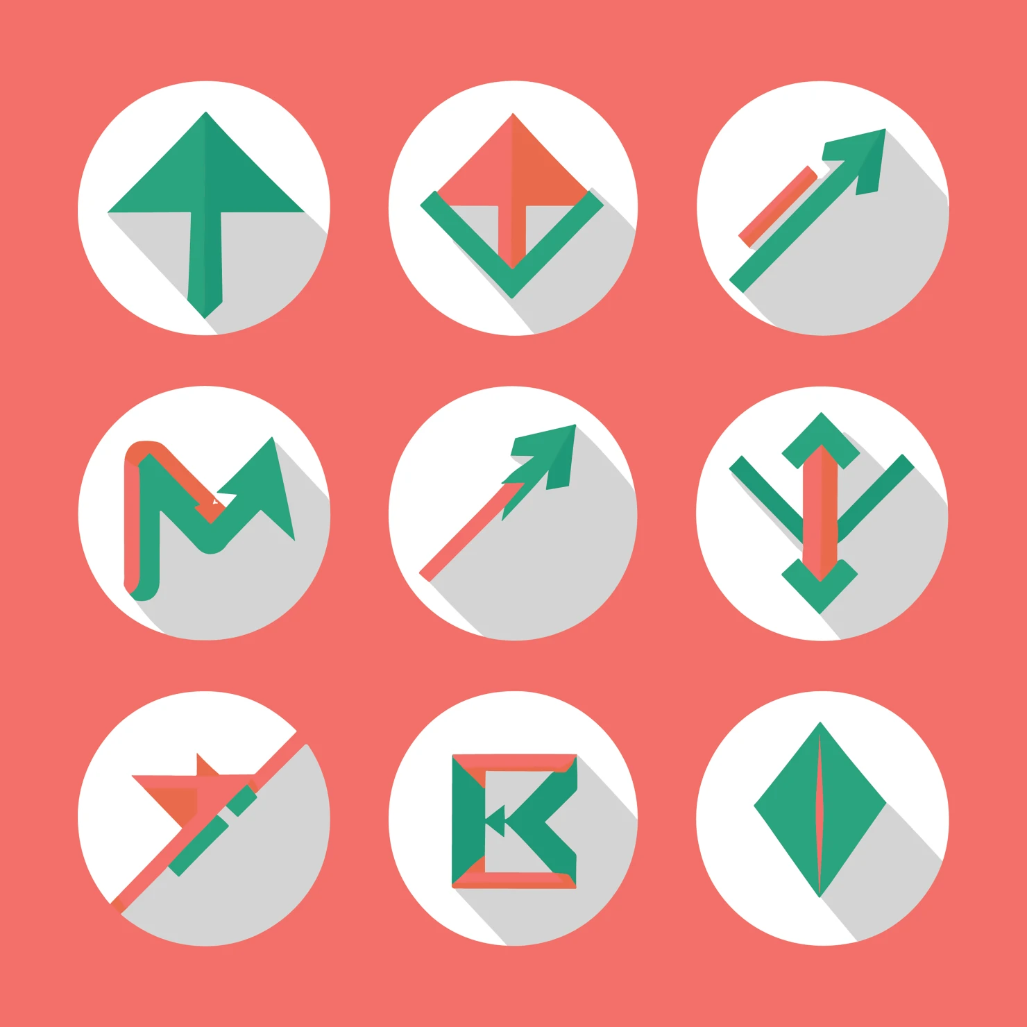 Arrows customizable icon set design #34127