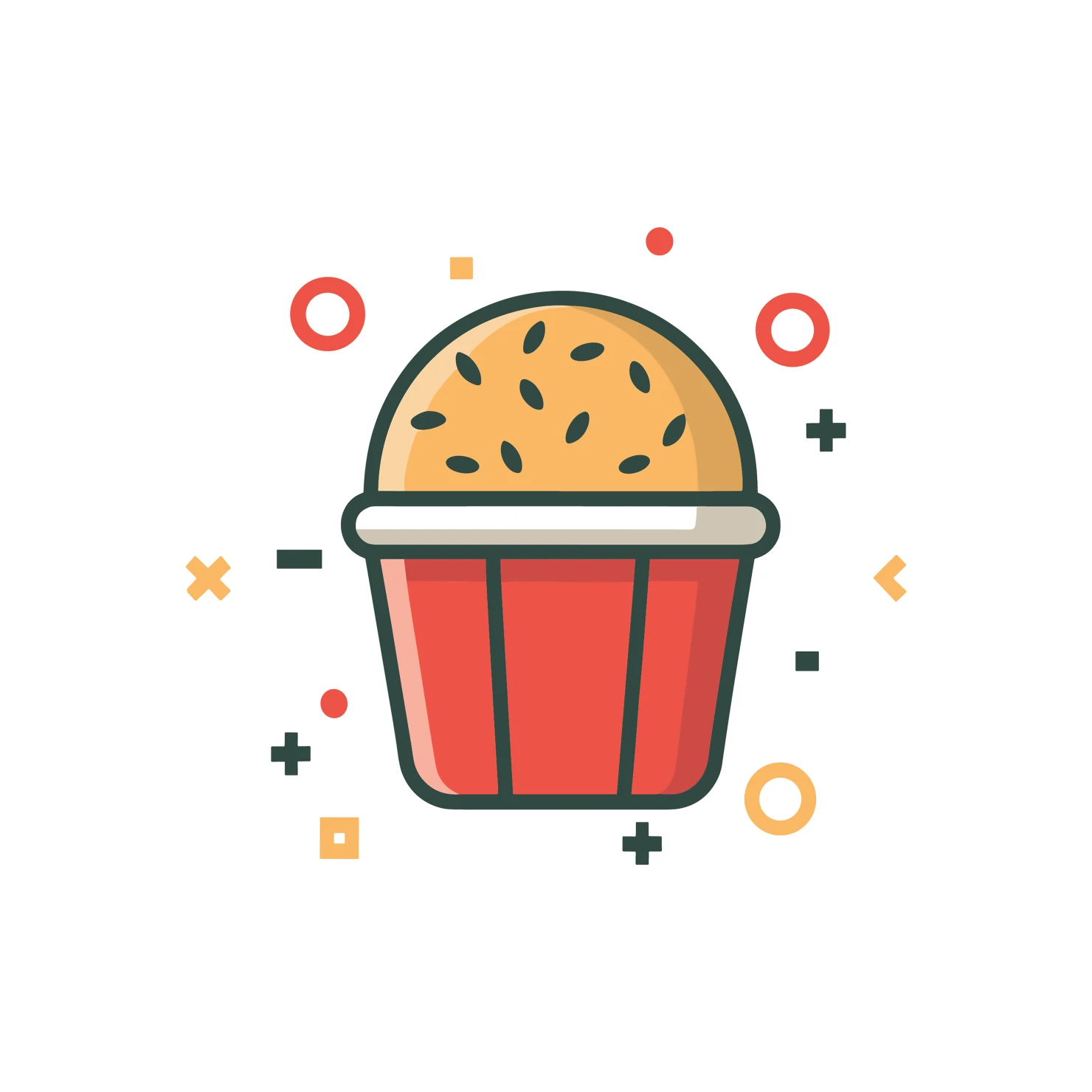Foods customizable icon set design #34134