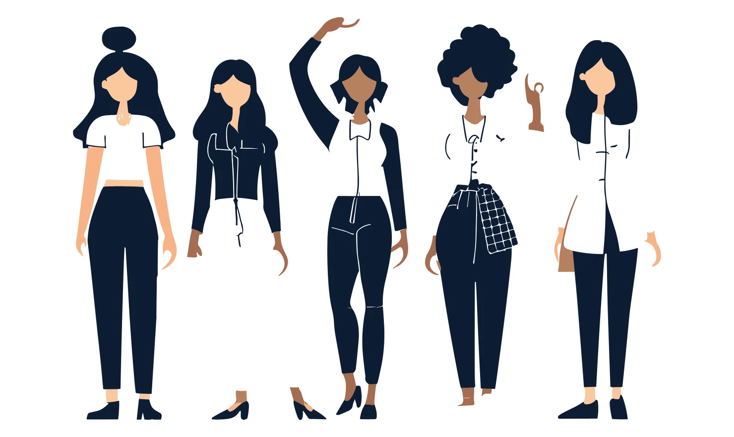 Women customizable icon set design #34159