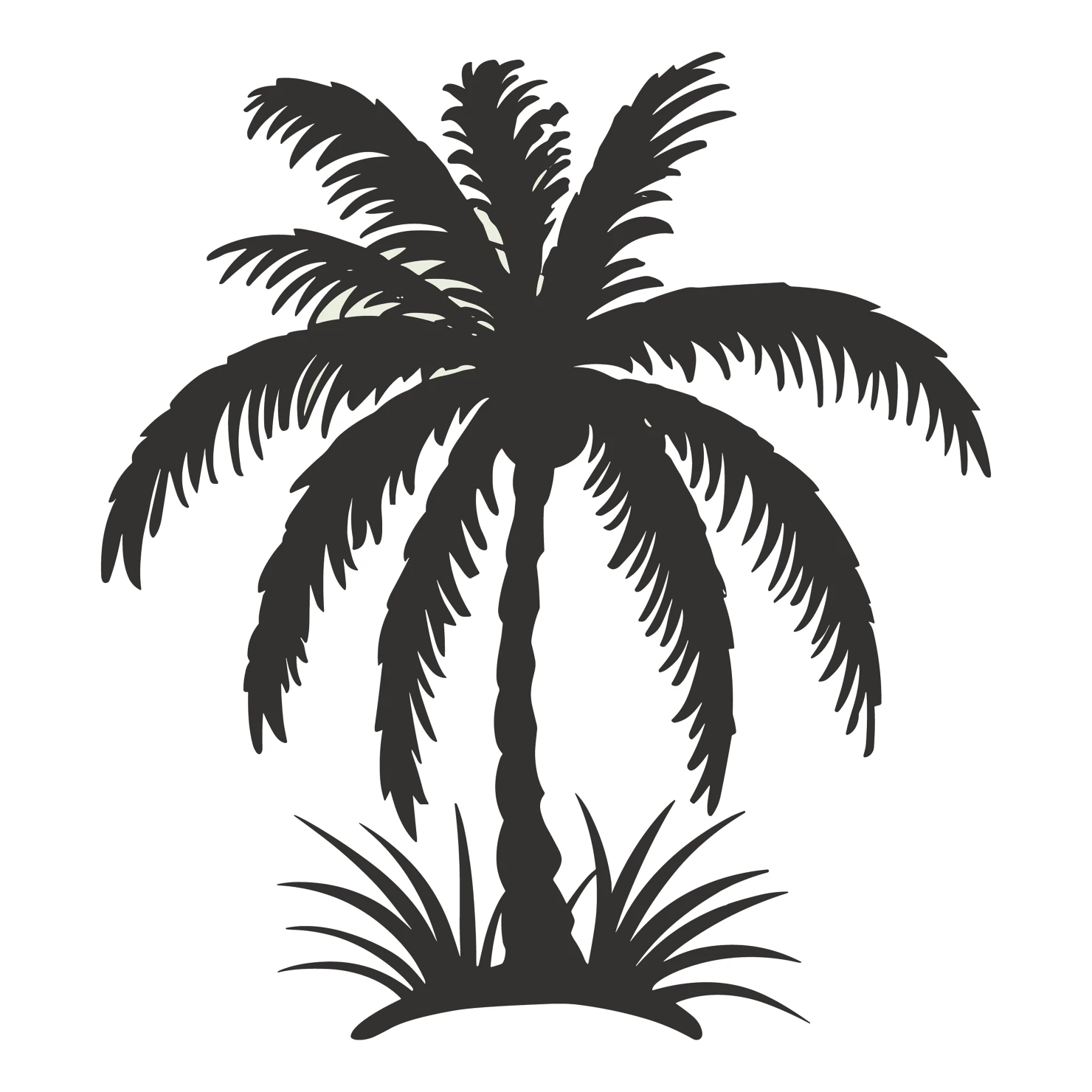 Palm customizable silhouette set design #34162