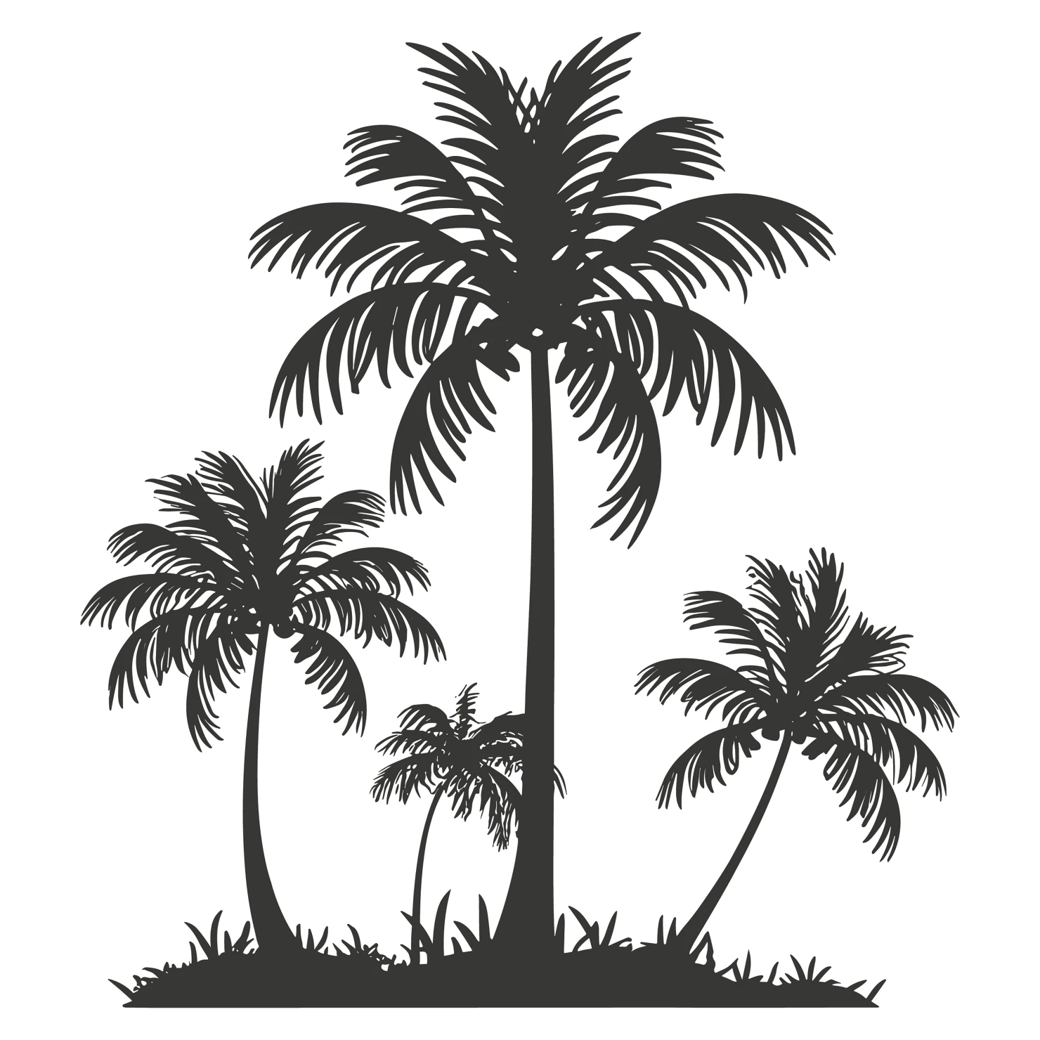 Palm customizable silhouette set design #34166