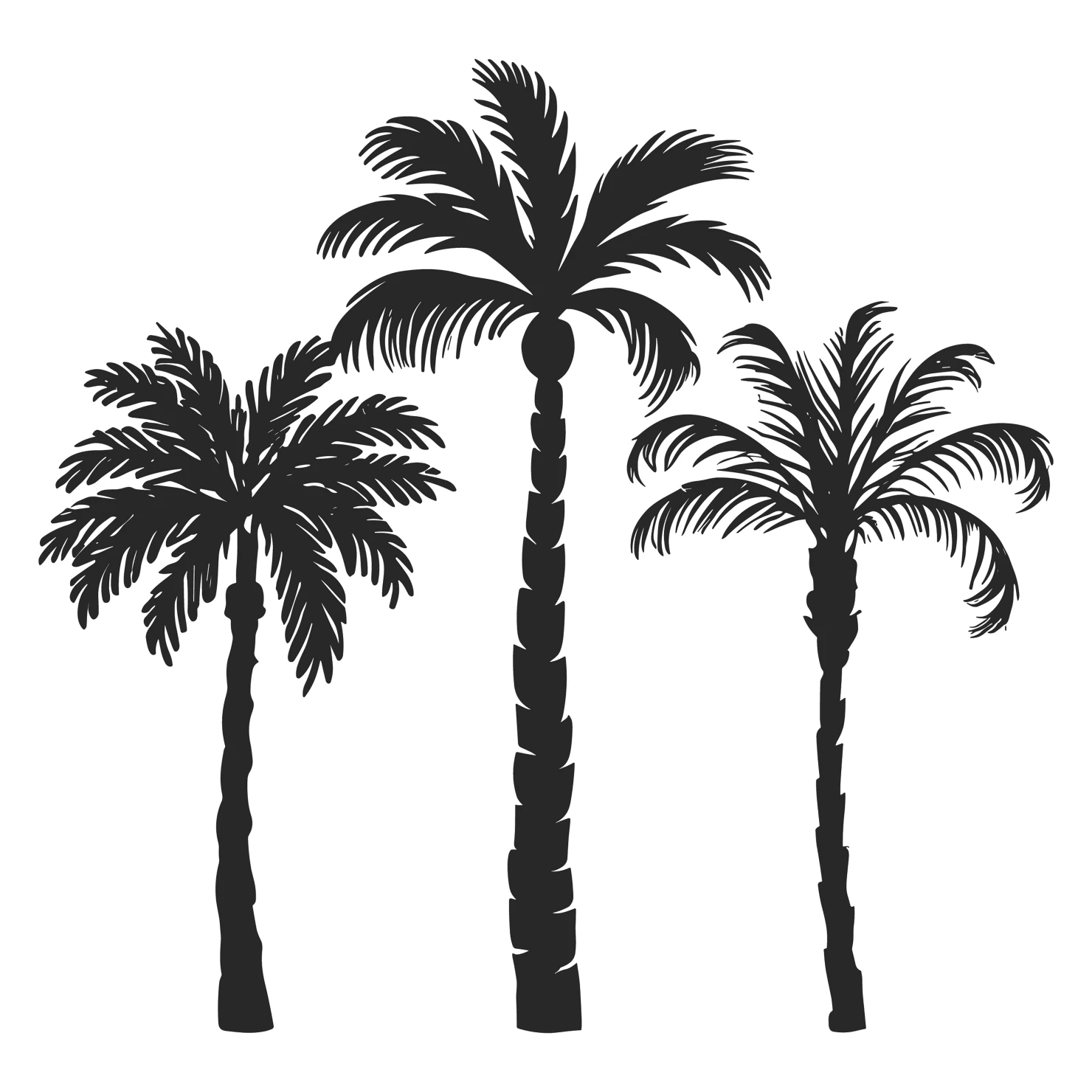 Palm customizable silhouette set design #34168