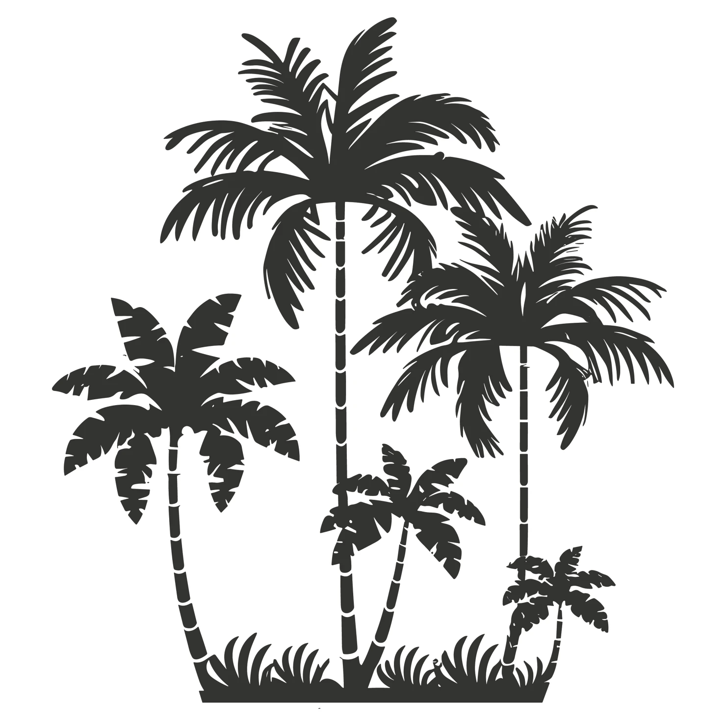 Palm customizable silhouette set design #34169