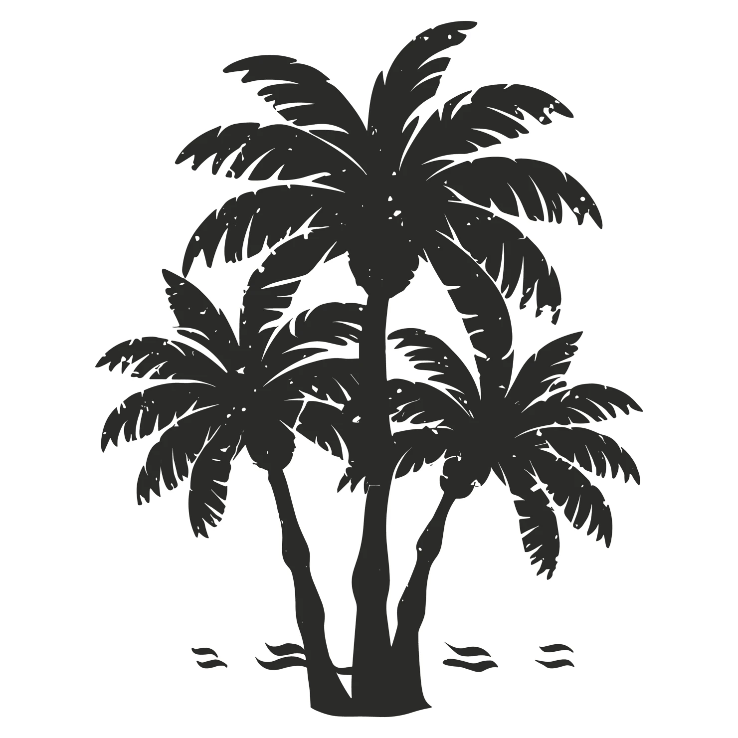 Palm customizable silhouette set design #34170