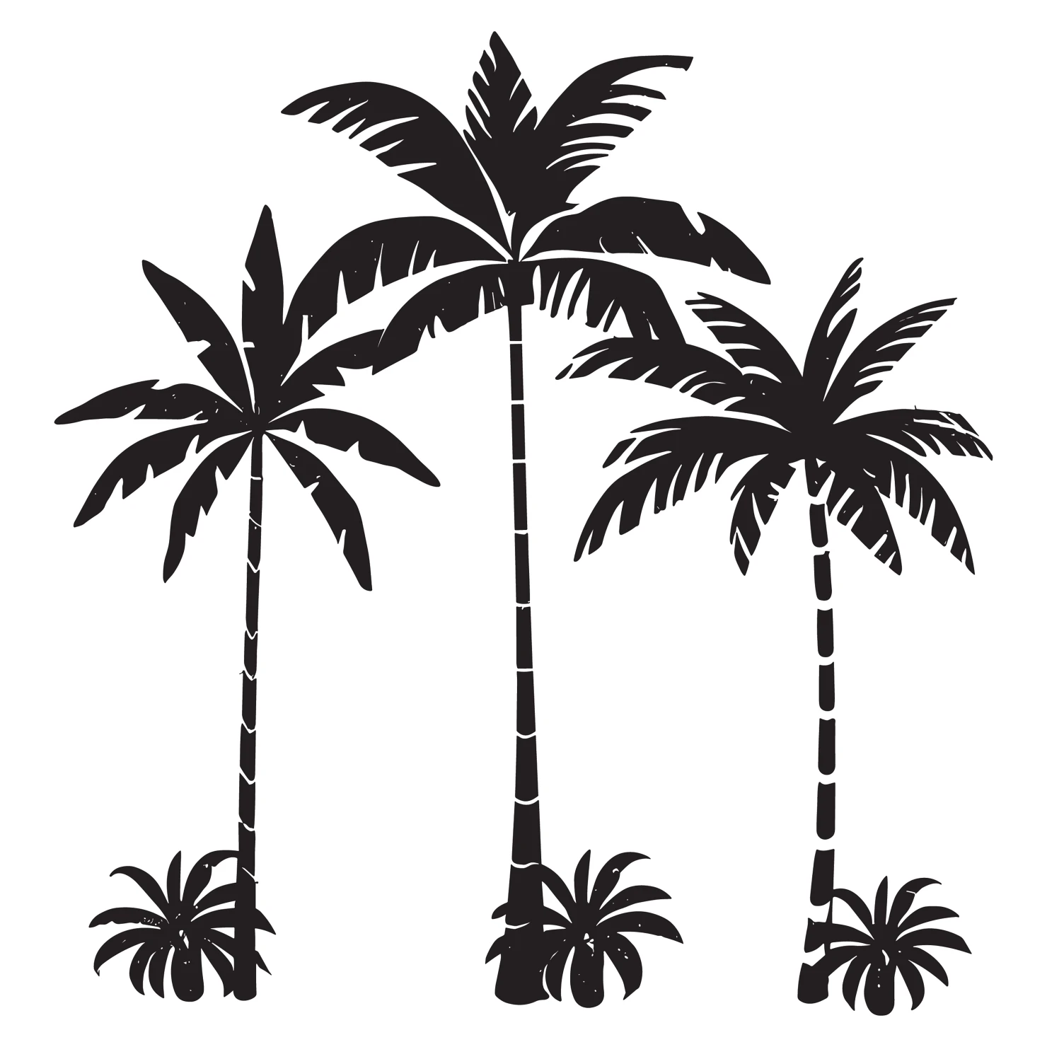Palm customizable silhouette set design #34171