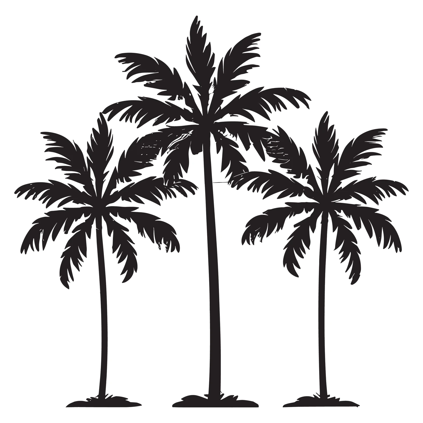 Palm customizable silhouette set design #34172