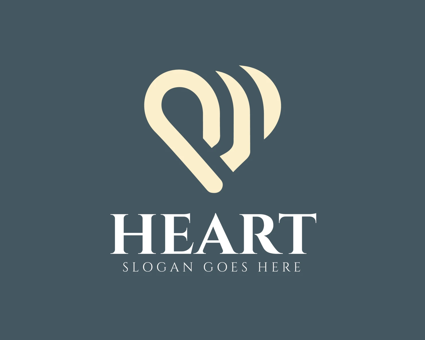 Heart customizable logo design #34234
