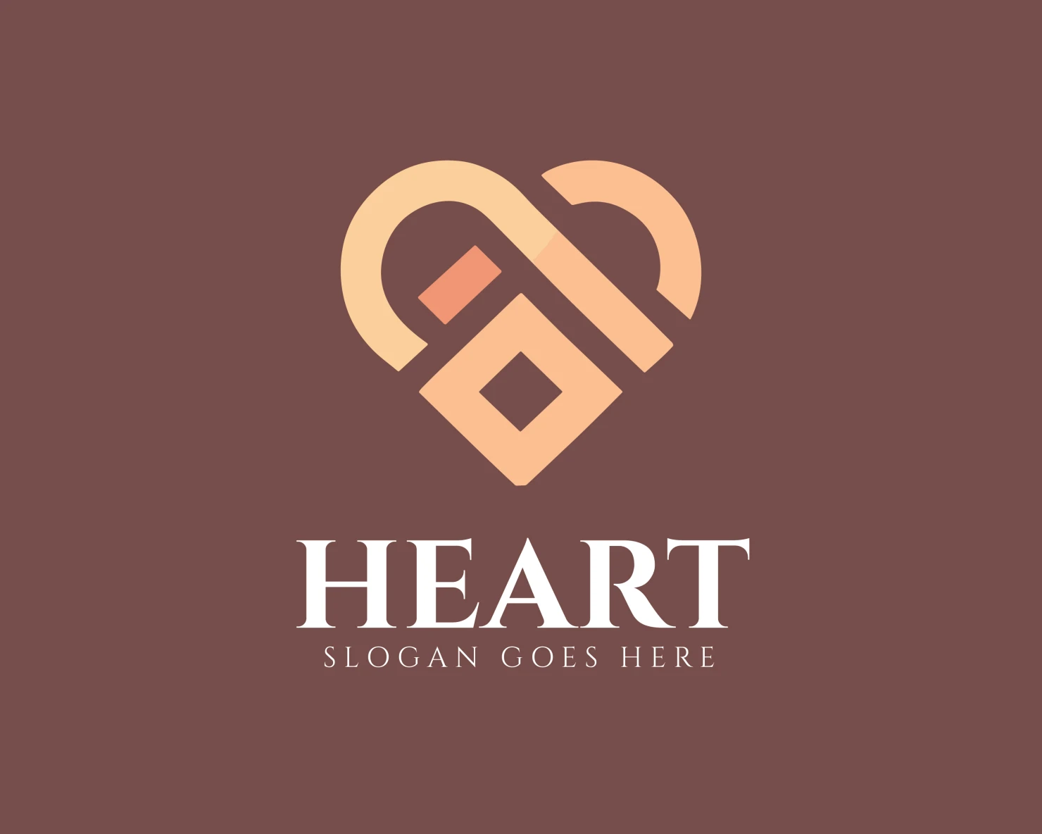 Heart customizable logo design #34235