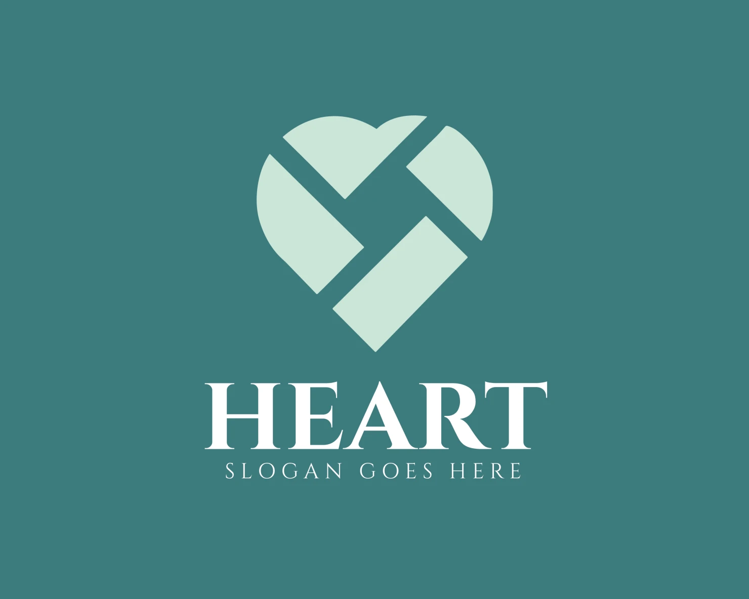 Heart customizable logo design #34237