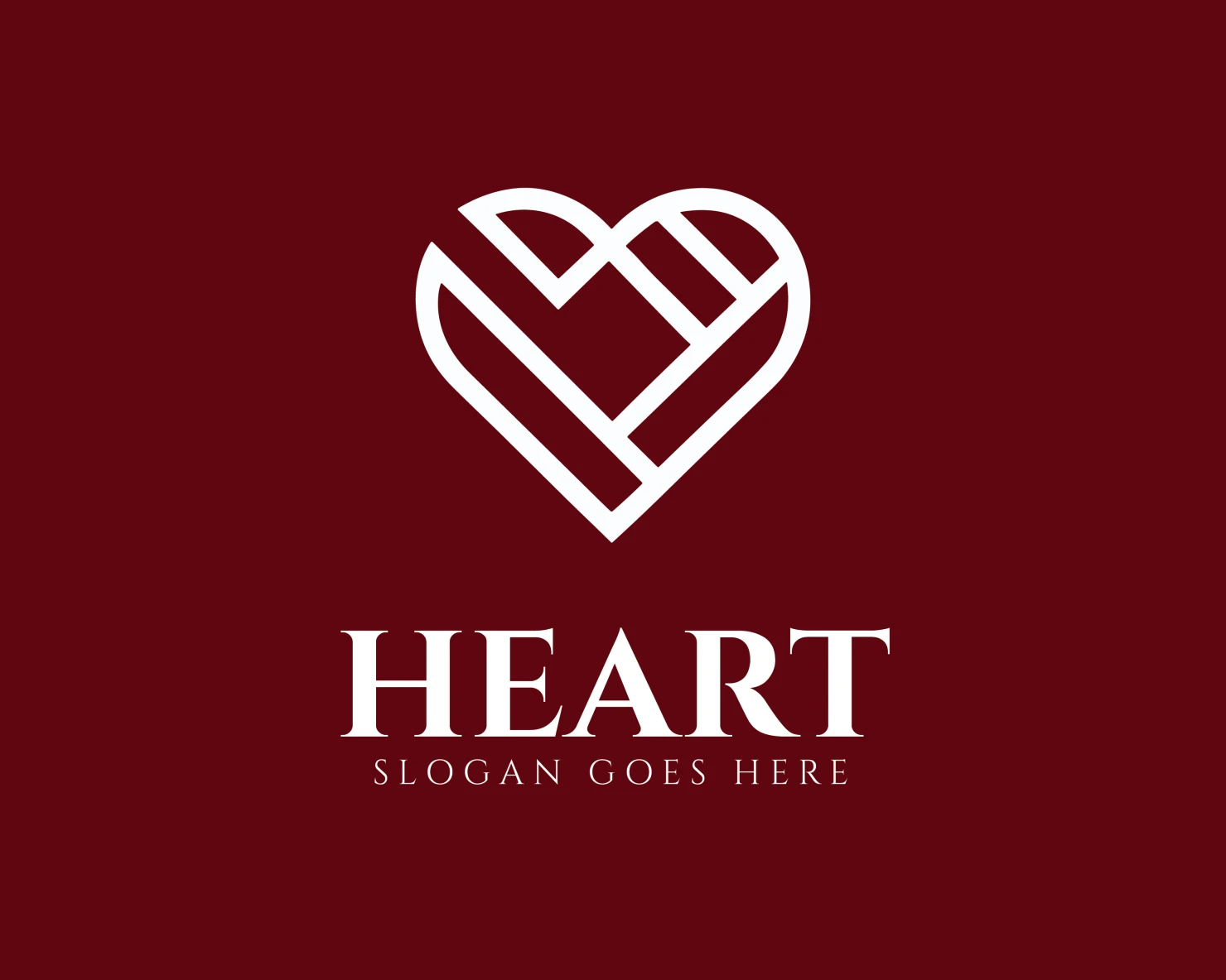Heart customizable logo design #34238