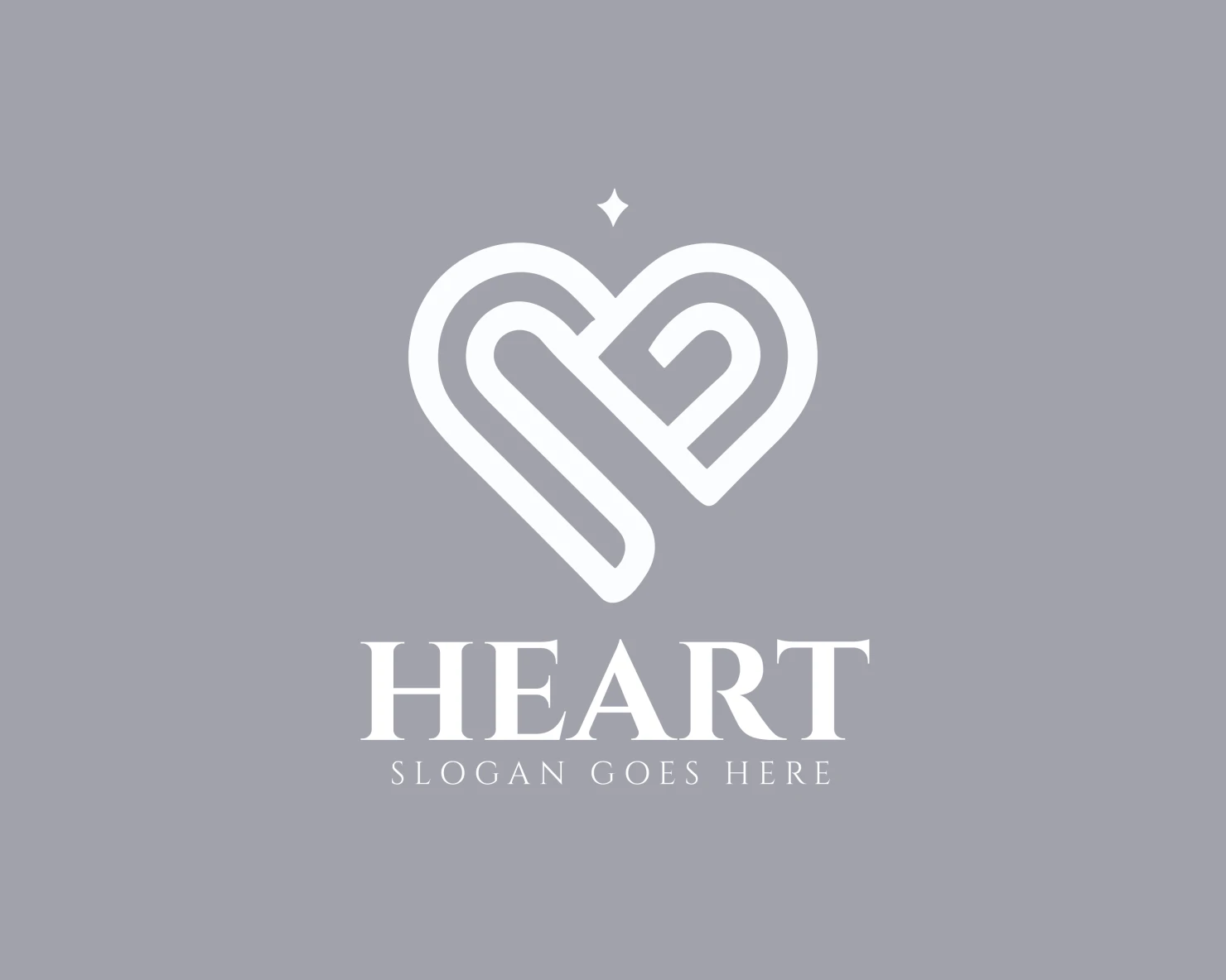 Heart customizable logo design #34239