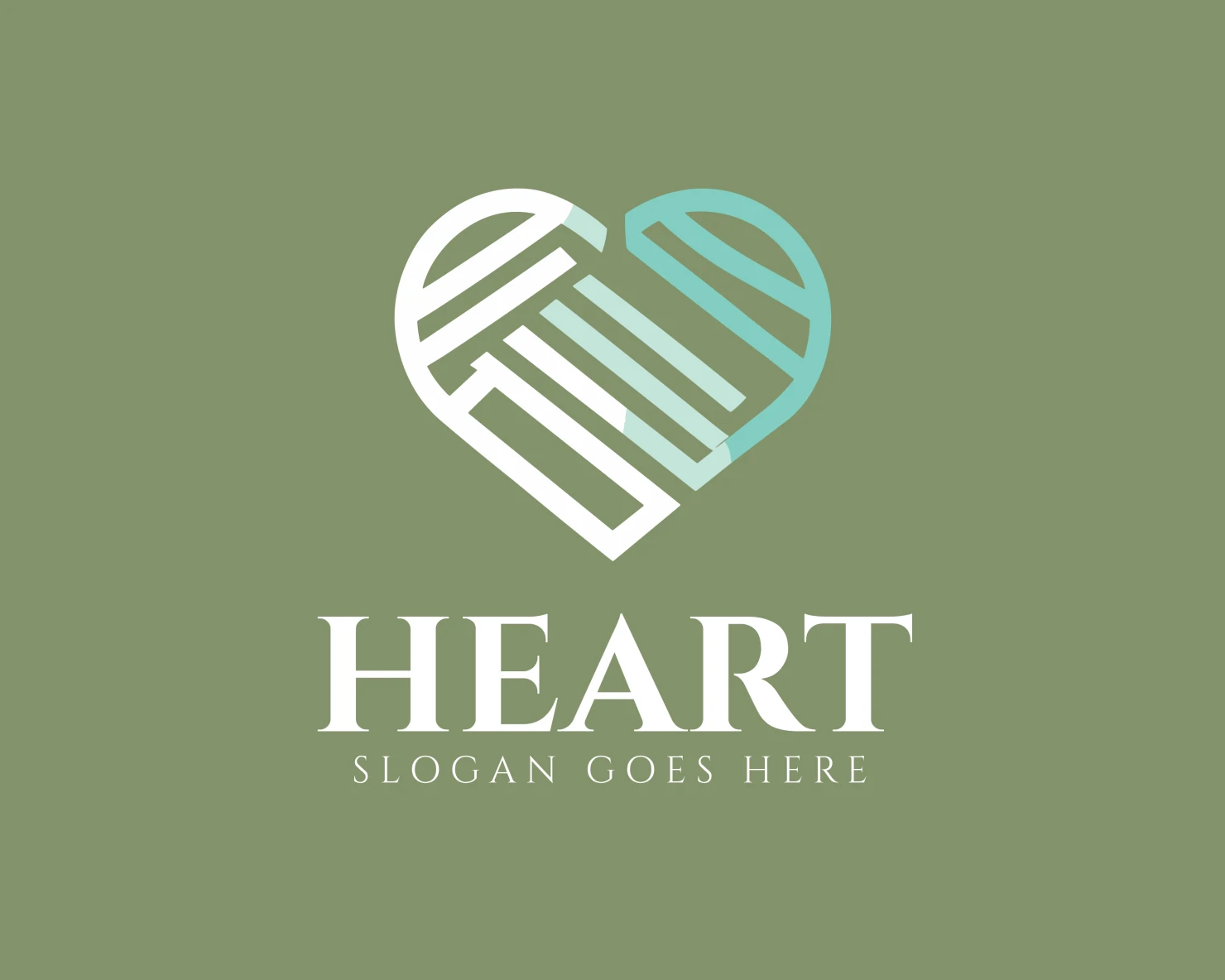 Heart customizable logo design #34240