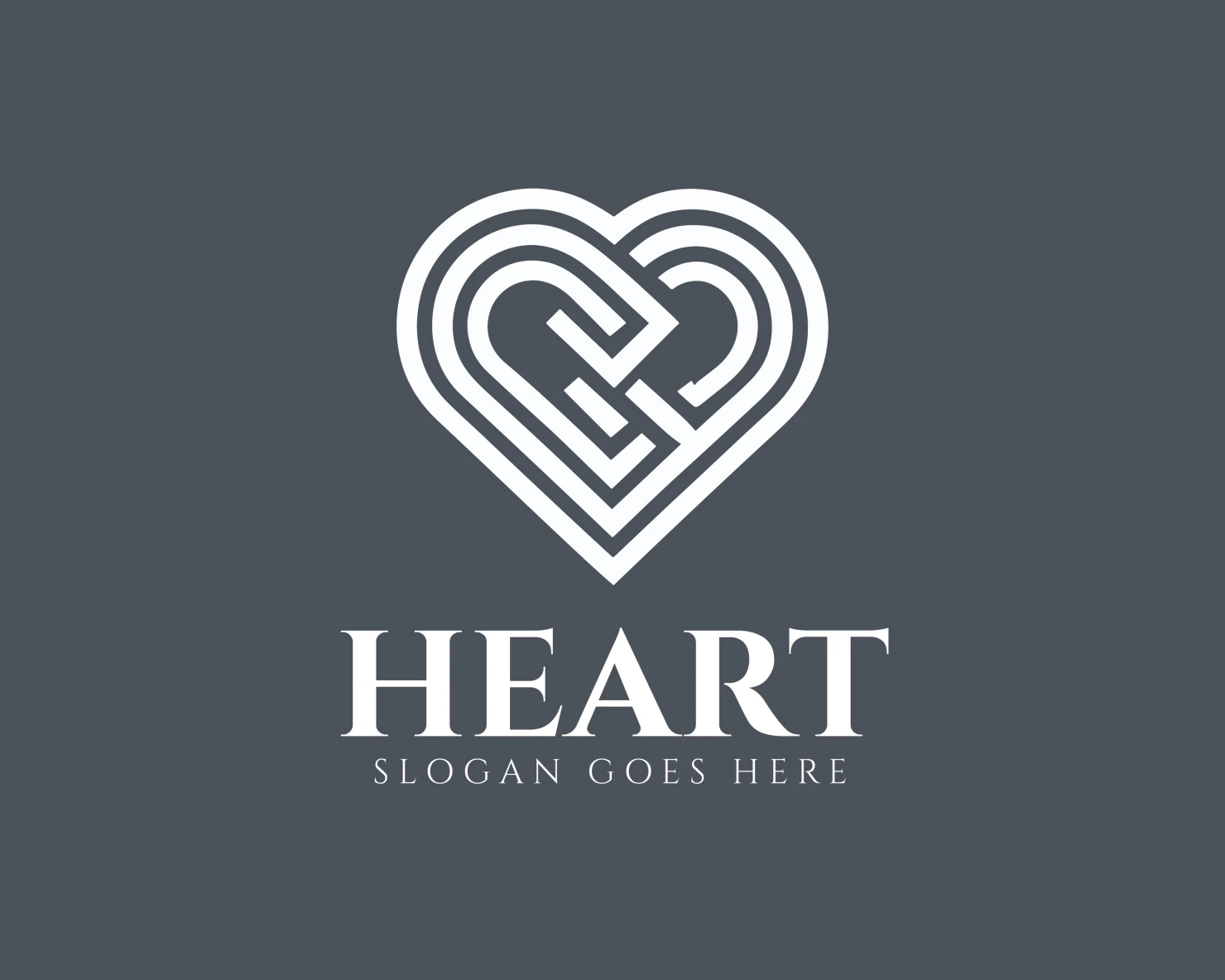 Heart customizable logo design #34243