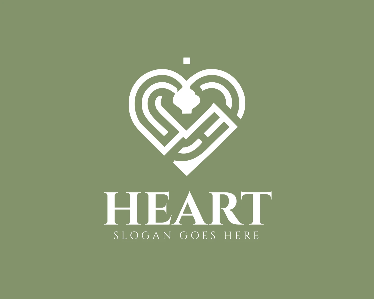 Heart customizable logo design #34245