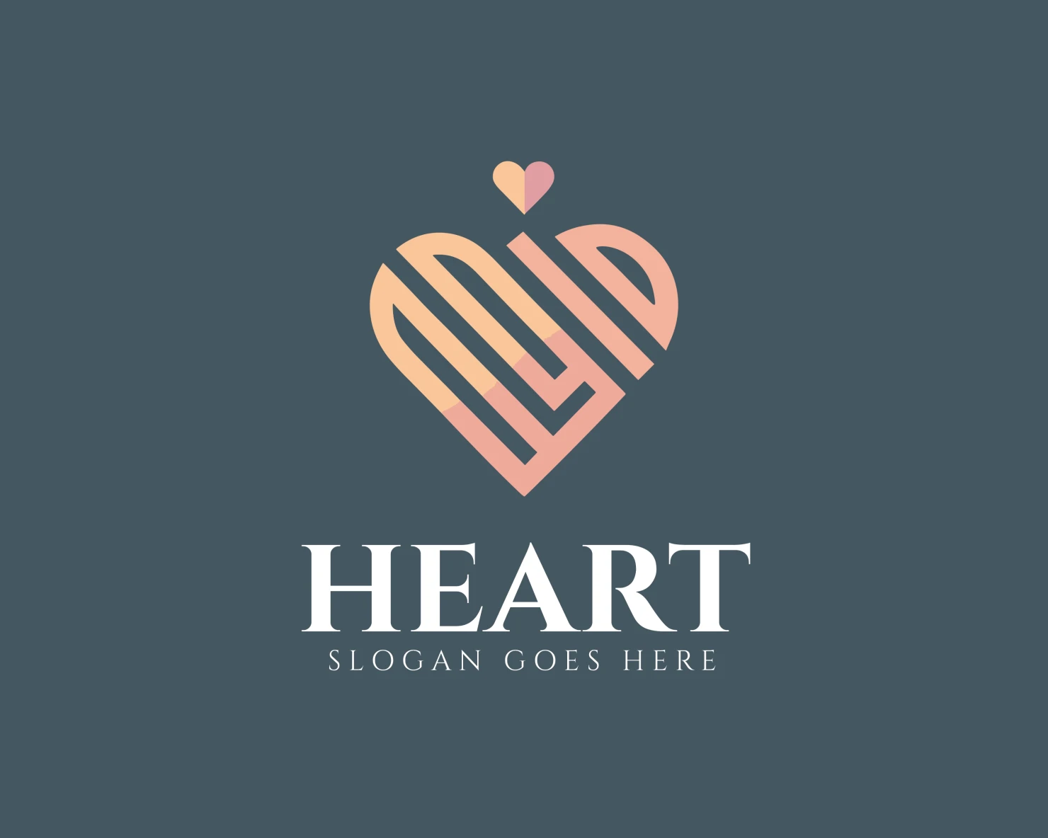 Heart customizable logo design #34246