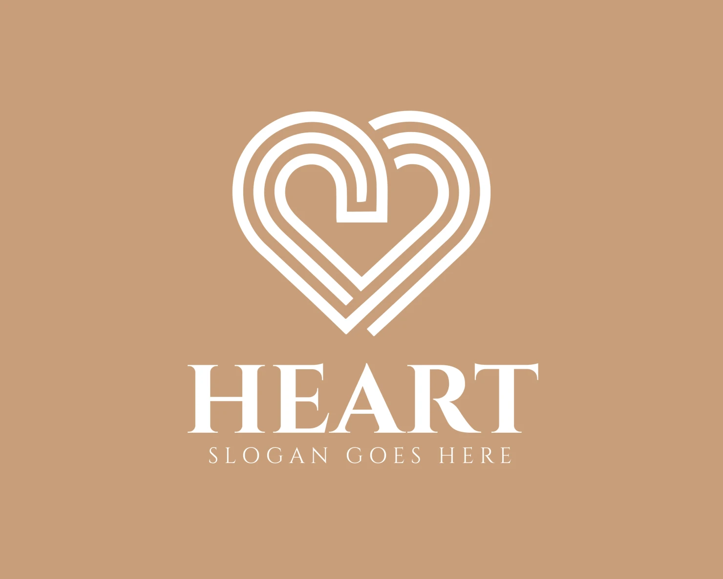 Heart customizable logo design #34247