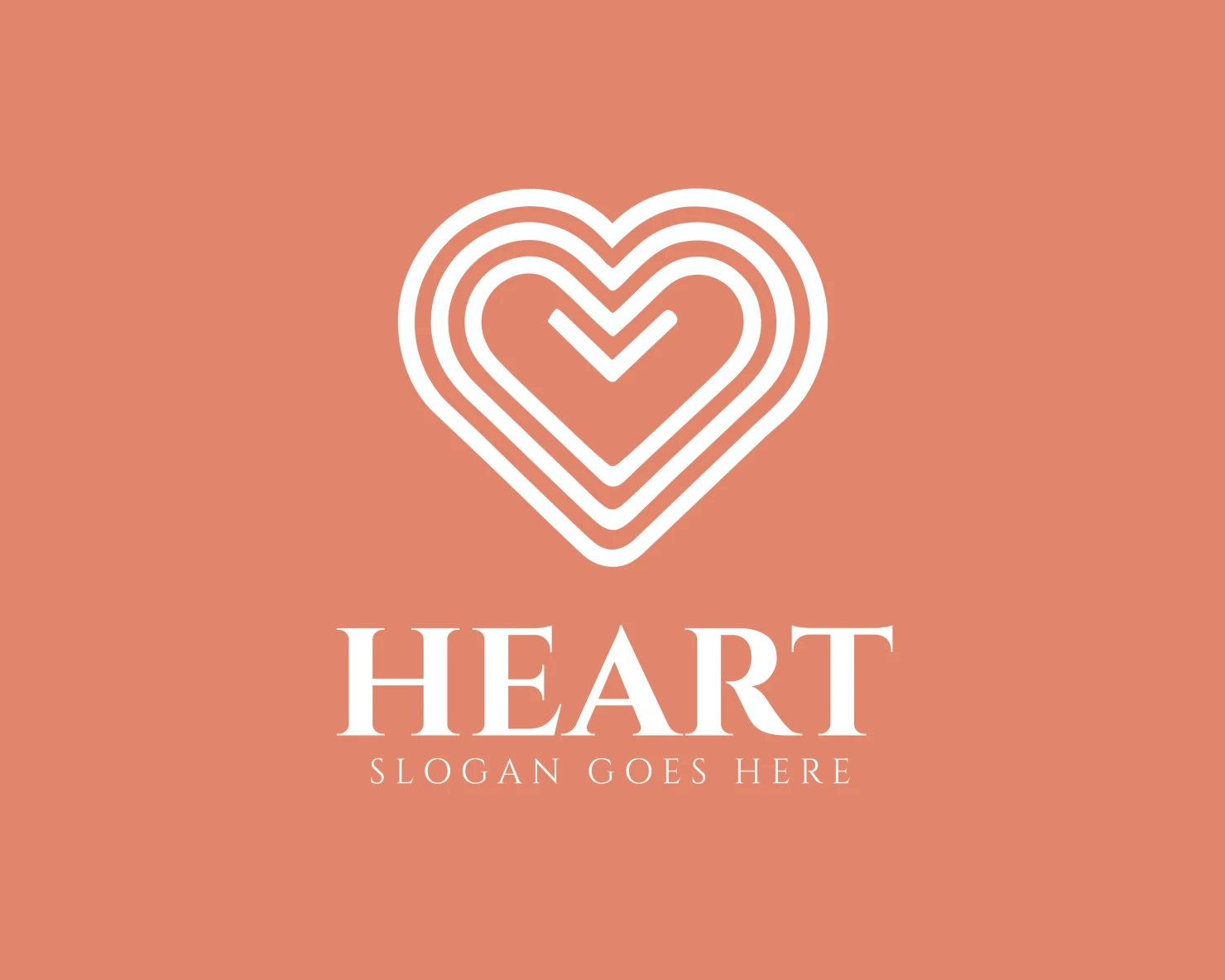 Heart customizable logo design #34248