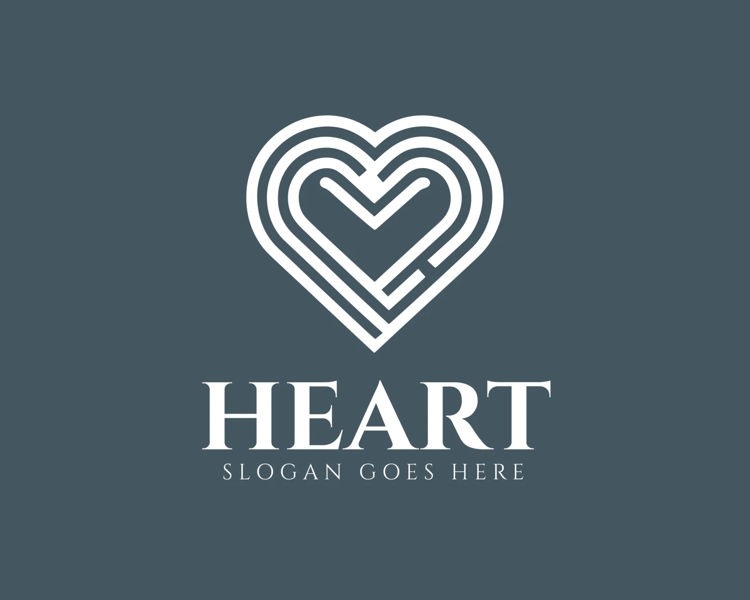 Heart customizable logo design #34249